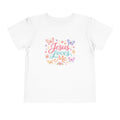 Toddler Tee — "Jesus Loves Me" Pastel Butterflies Christian Shirt