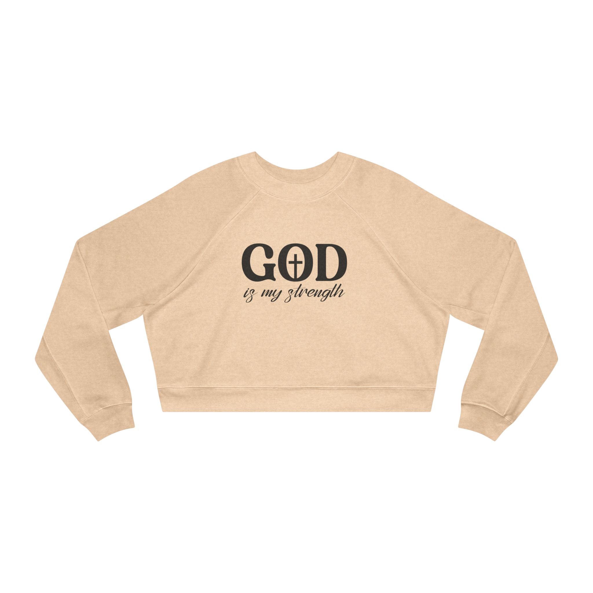 God Is Good Cropped Pullover — Women's Faith Sweatshirt