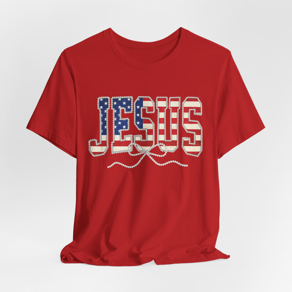 Jesus Patriotic Tee — American Flag Christian T-Shirt