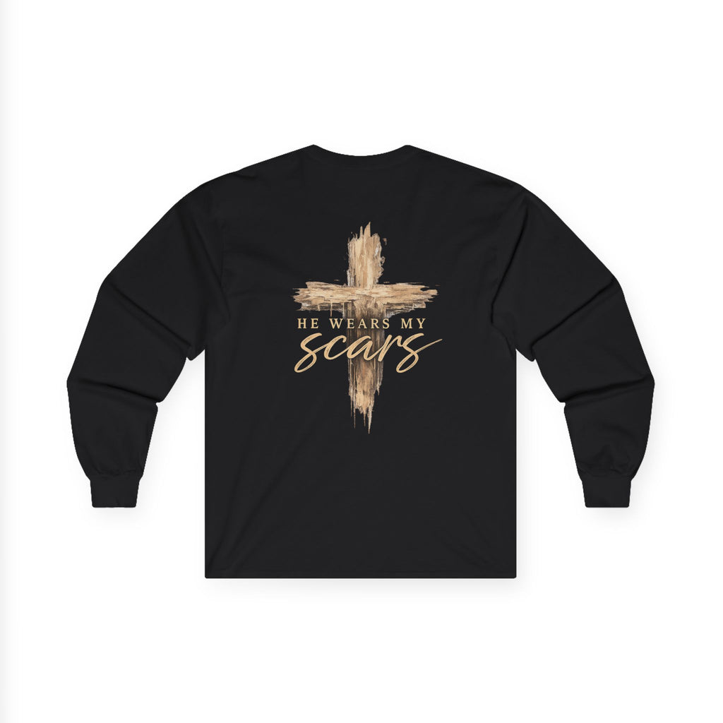 He Wears My Scars Long Sleeve Tee
