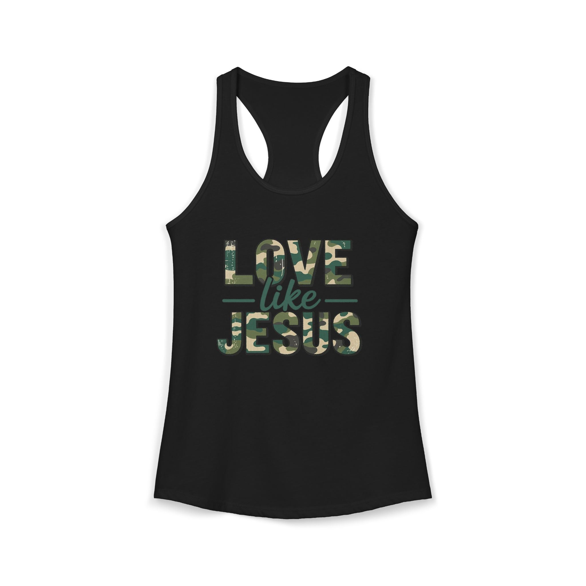 Black Jesus Loves Me Racerback Tank