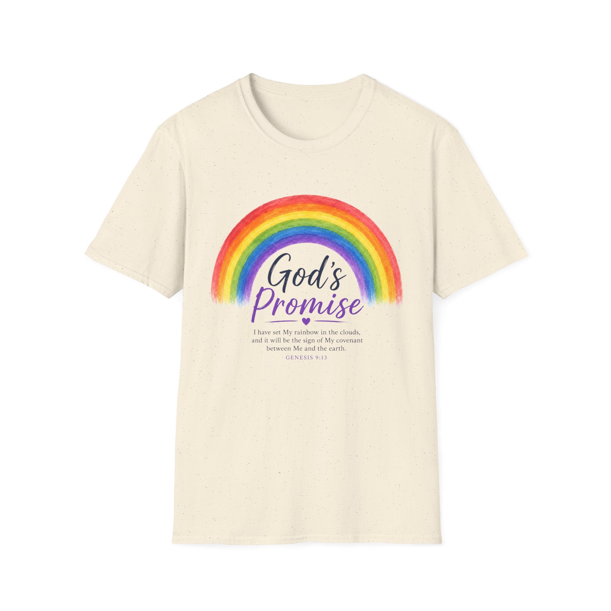 God's Promise Rainbow T-Shirt — Inspirational Christian Faith Tee