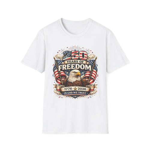 250 Years of Freedom T-Shirt — 1776–2026 Patriotic Eagle American Flag Tee
