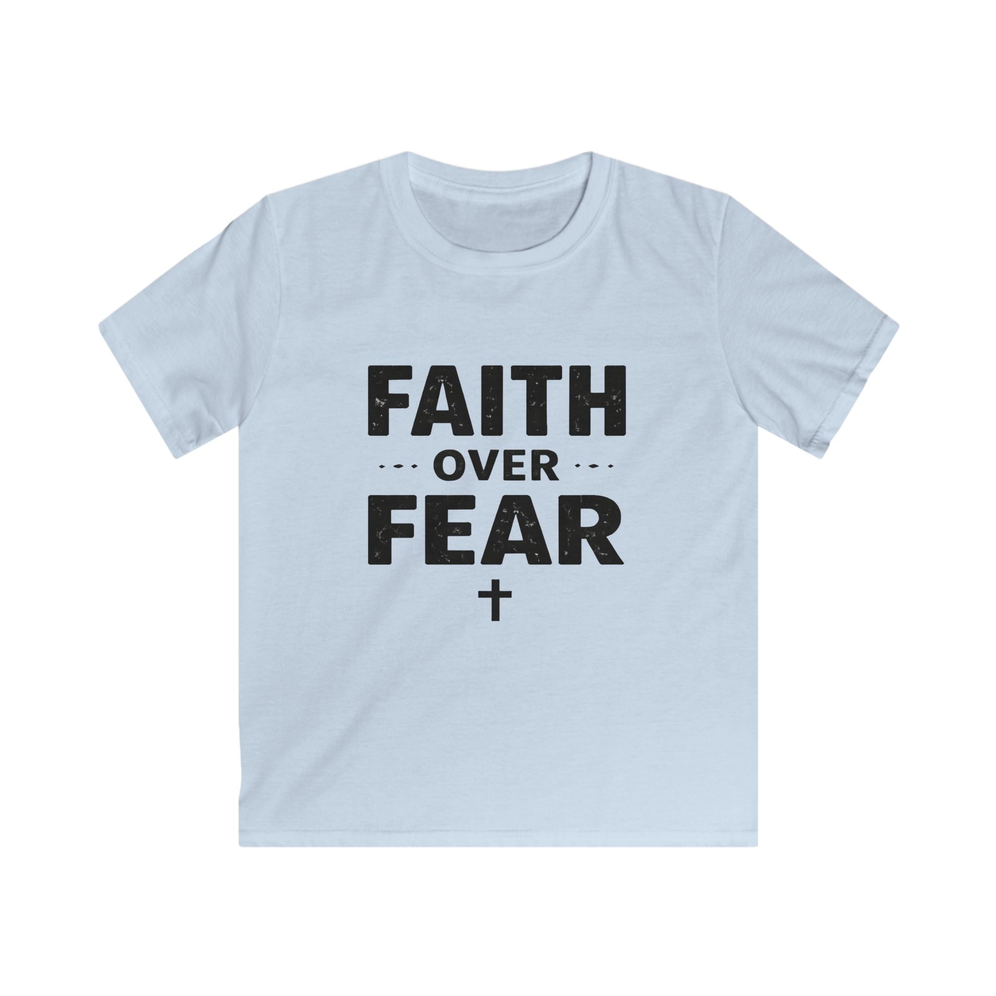 Kids "Faith Over Fear" Tee - Christian Inspirational Youth Shirt
