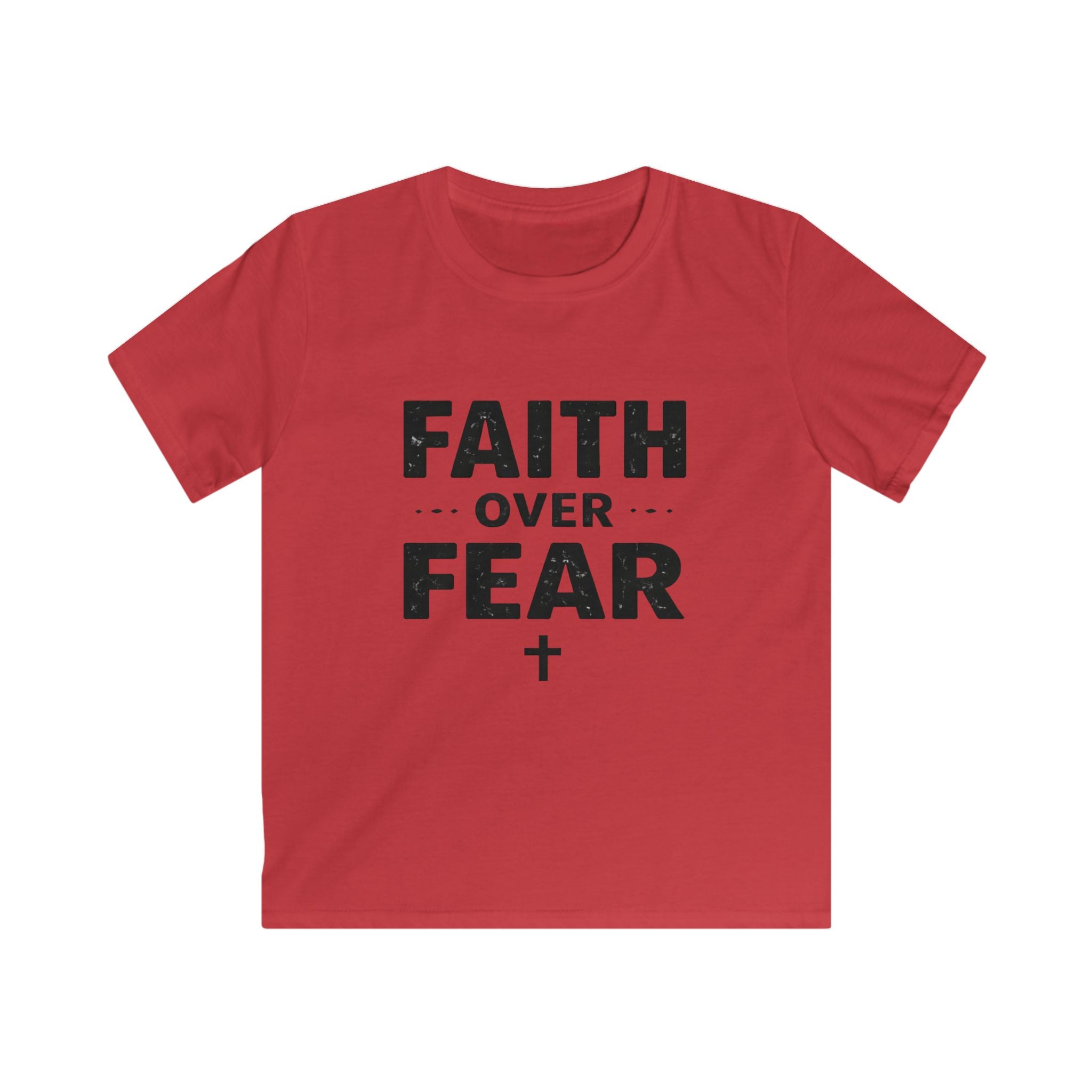 Kids "Faith Over Fear" Tee - Christian Inspirational Youth Shirt
