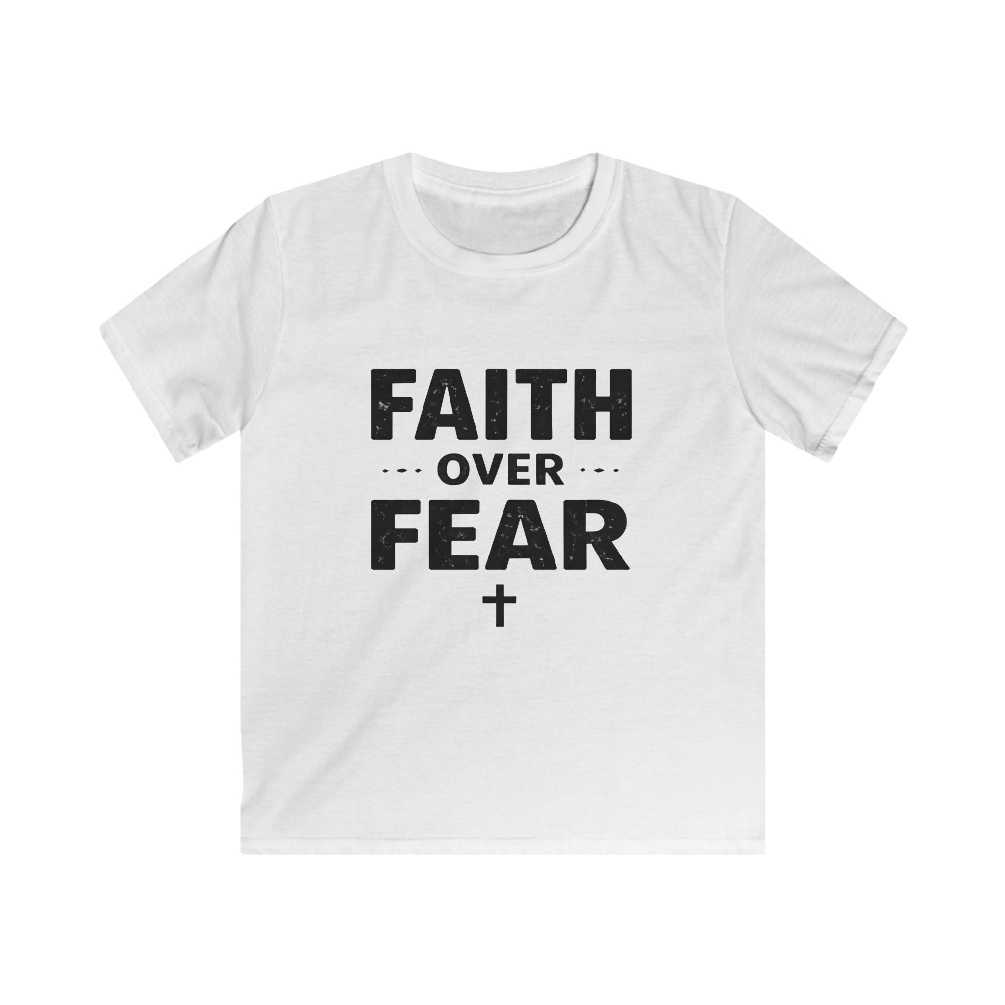 Kids "Faith Over Fear" Tee - Christian Inspirational Youth Shirt