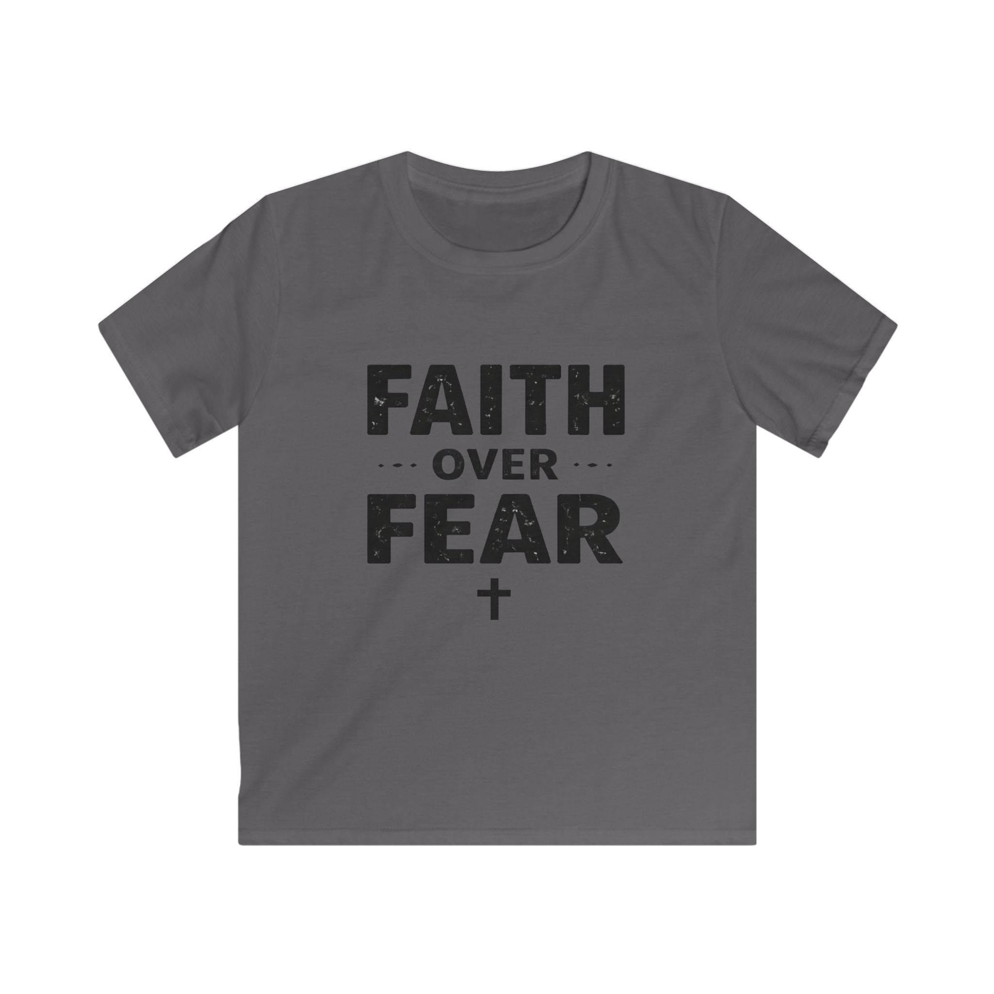 Kids "Faith Over Fear" Tee - Christian Inspirational Youth Shirt