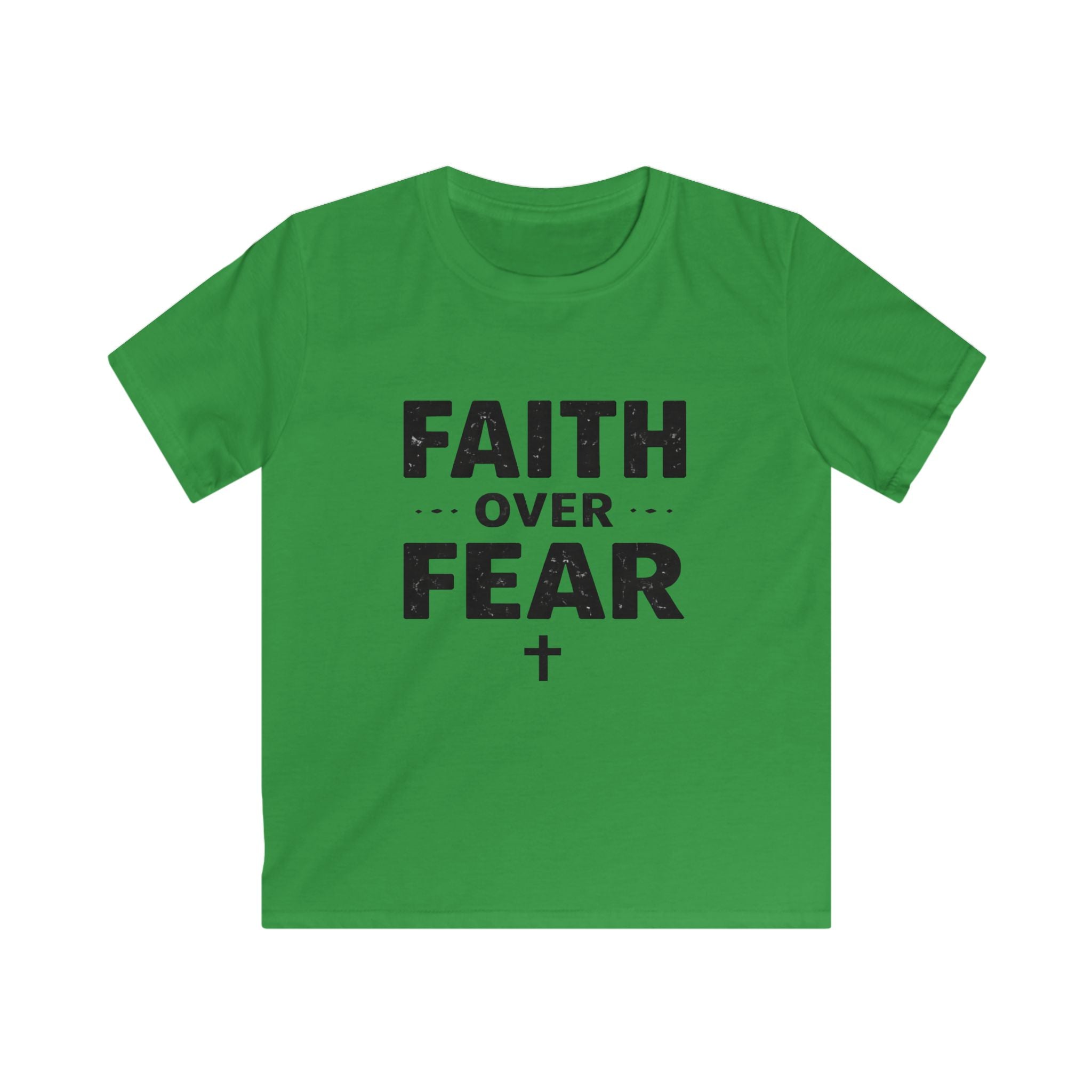 Kids "Faith Over Fear" Tee - Christian Inspirational Youth Shirt