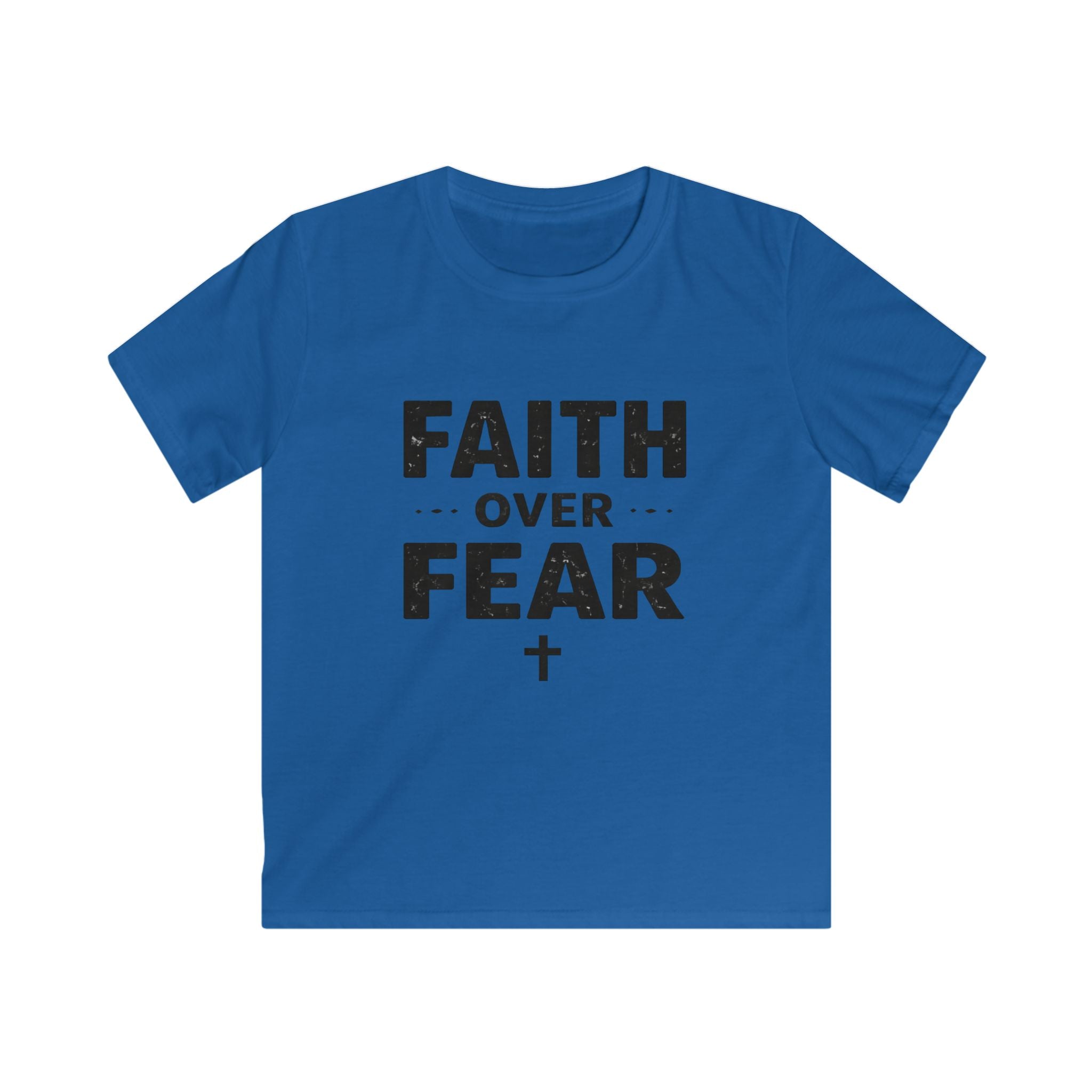 Kids "Faith Over Fear" Tee - Christian Inspirational Youth Shirt