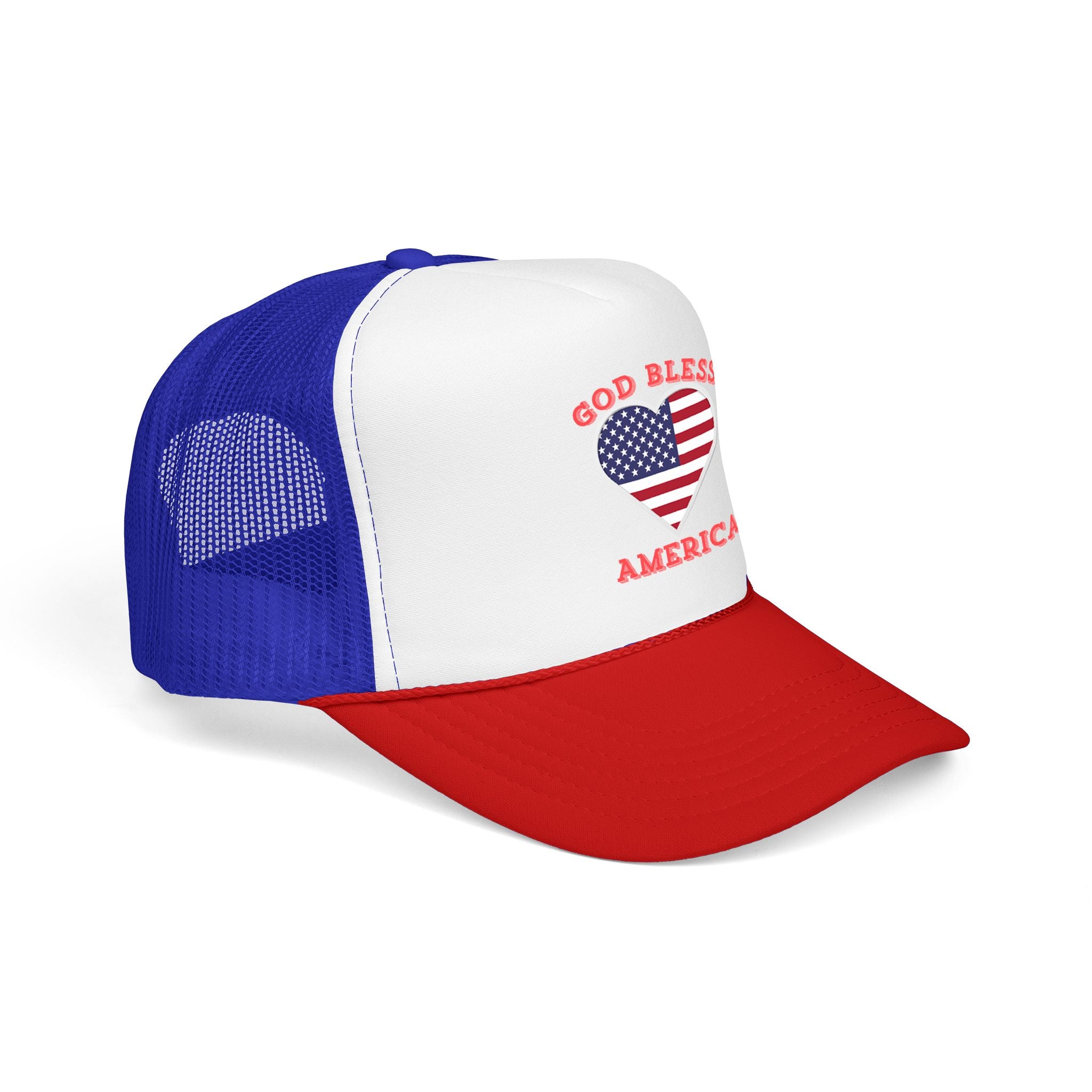 God Bless America Heart Trucker Hat