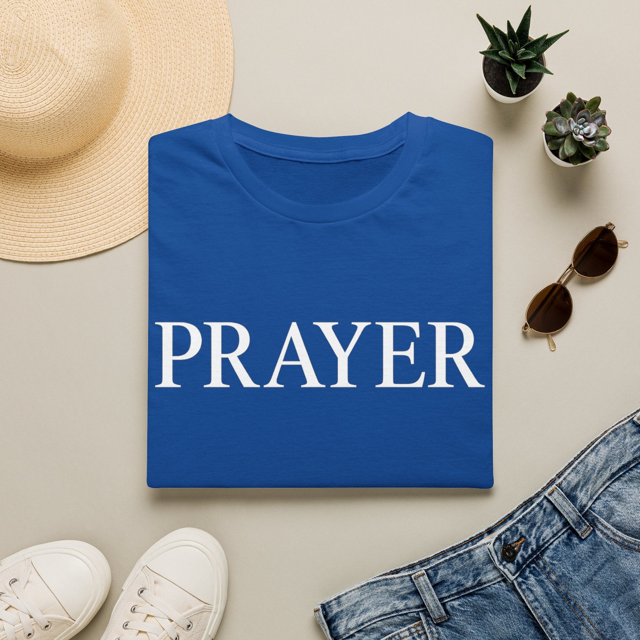 Prayer T-Shirt — Minimal Faith Graphic Tee for Christians