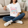 Jesus Loves Me T-Shirt — Pastel Butterfly Christian Tee