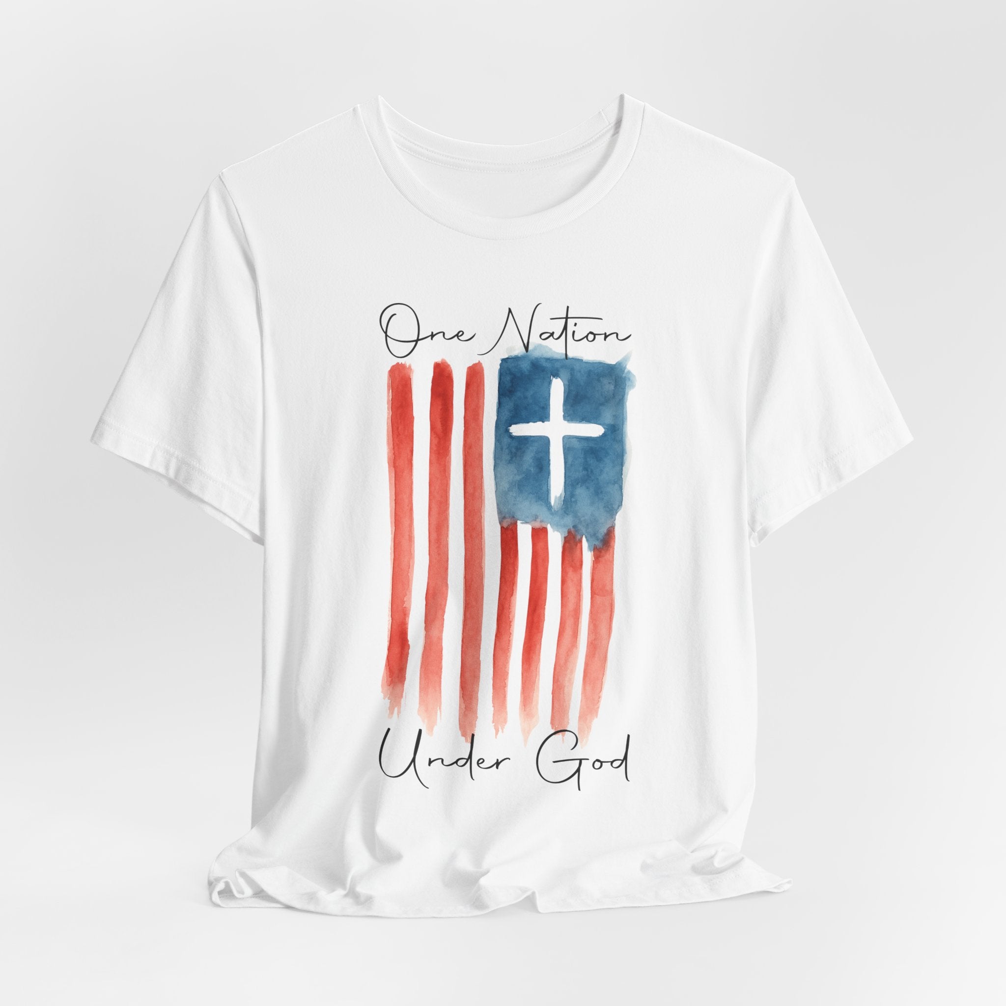 One Nation Under God Flag T-Shirt — Christian American Patriotic Tee