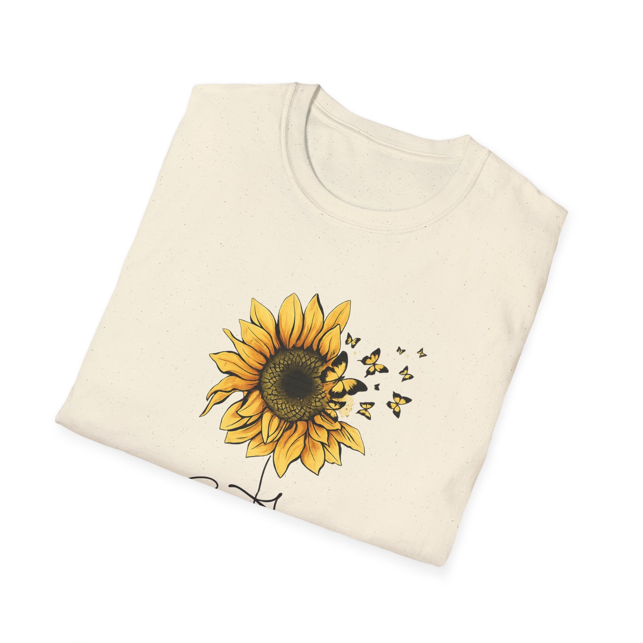 Sunflower Faith T-Shirt — Floral "Faith" Graphic Tee