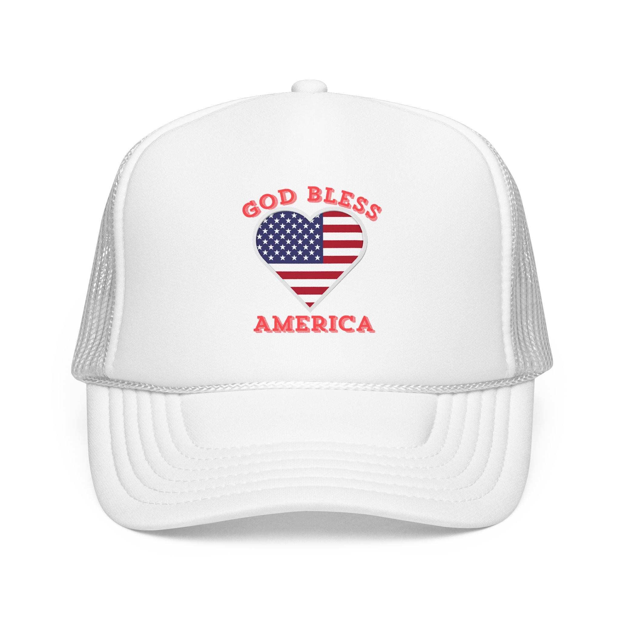 God Bless America Heart Trucker Hat