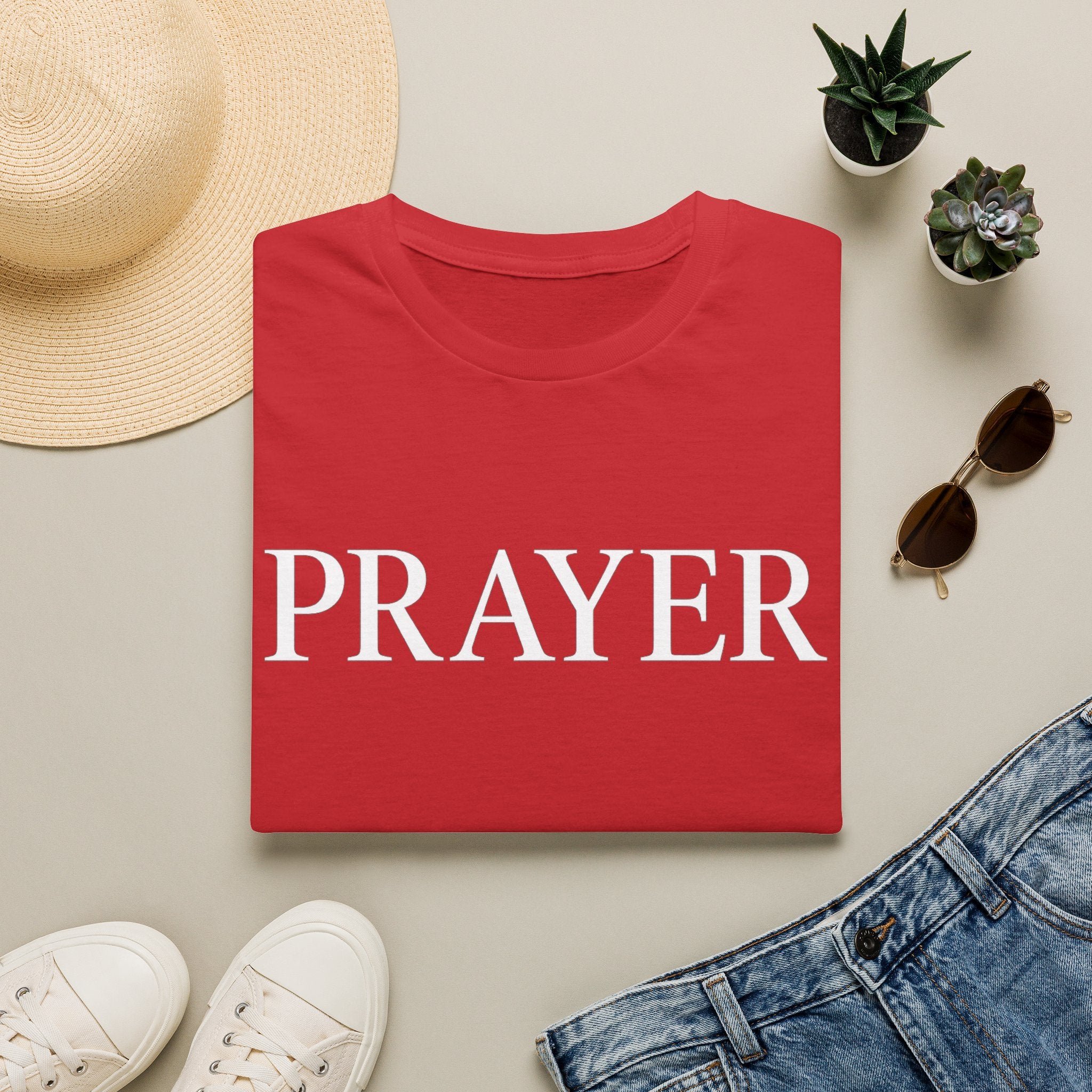 Prayer T-Shirt — Minimal Faith Graphic Tee for Christians