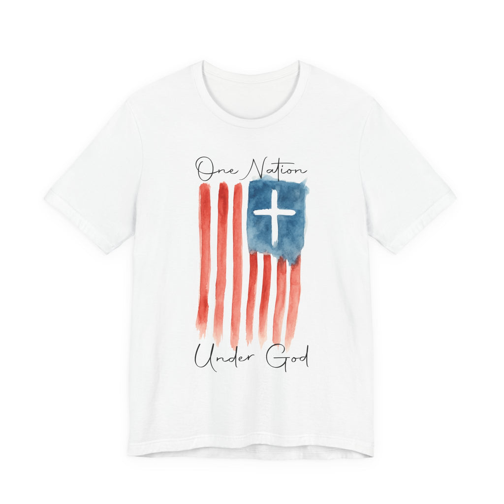 One Nation Under God Flag T-Shirt — Christian American Patriotic Tee