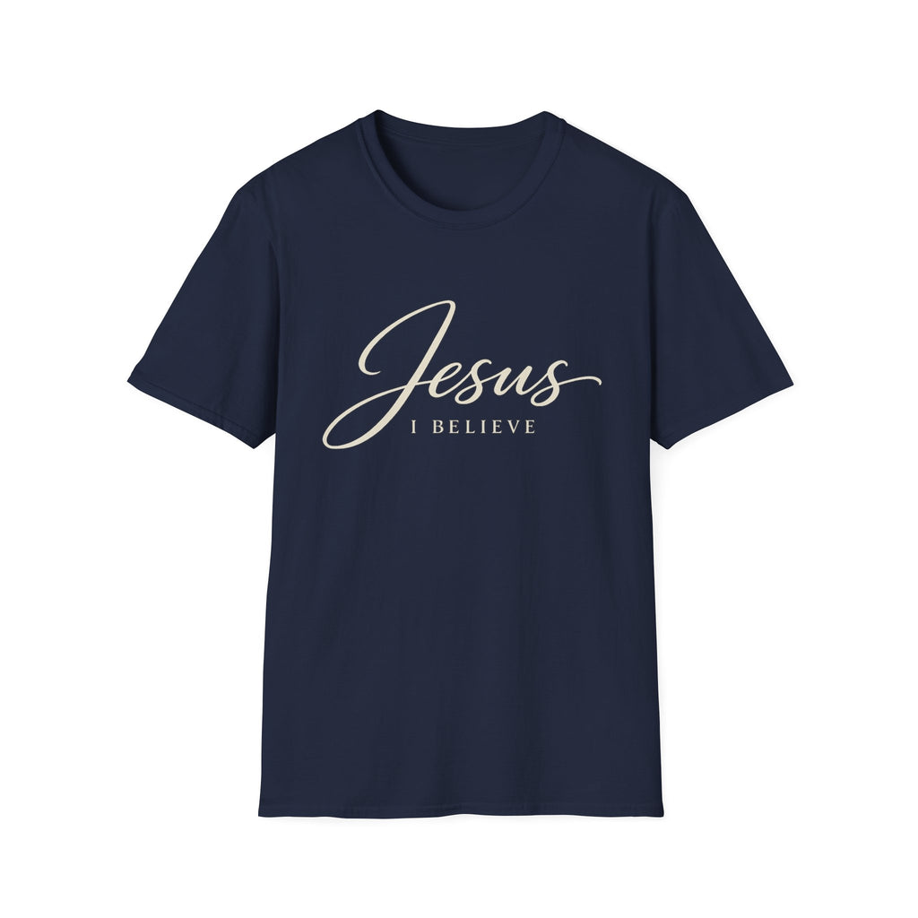 Jesus Script T-Shirt — 'Jesus I Believe' Faith Tee