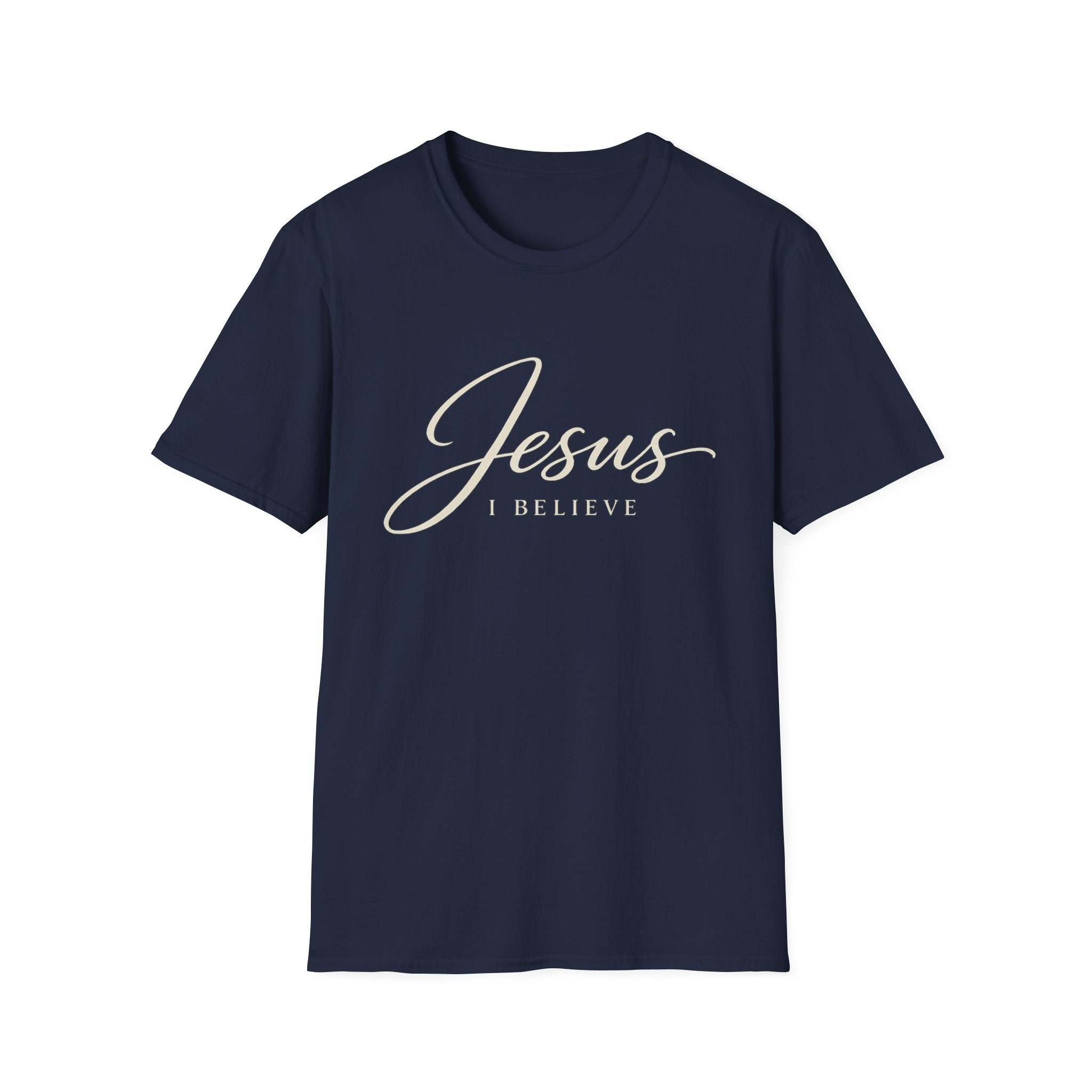 Jesus Script T-Shirt — 'Jesus I Believe' Faith Tee