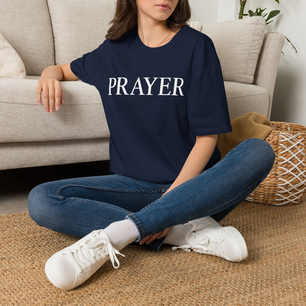 Prayer T-Shirt — Minimal Faith Graphic Tee for Christians