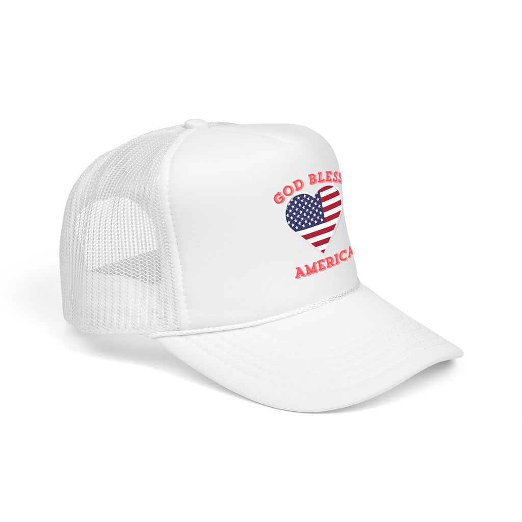 God Bless America Heart Trucker Hat