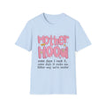 Mother Hood Retro Mom T-Shirt — Pink Motherhood Graphic Tee