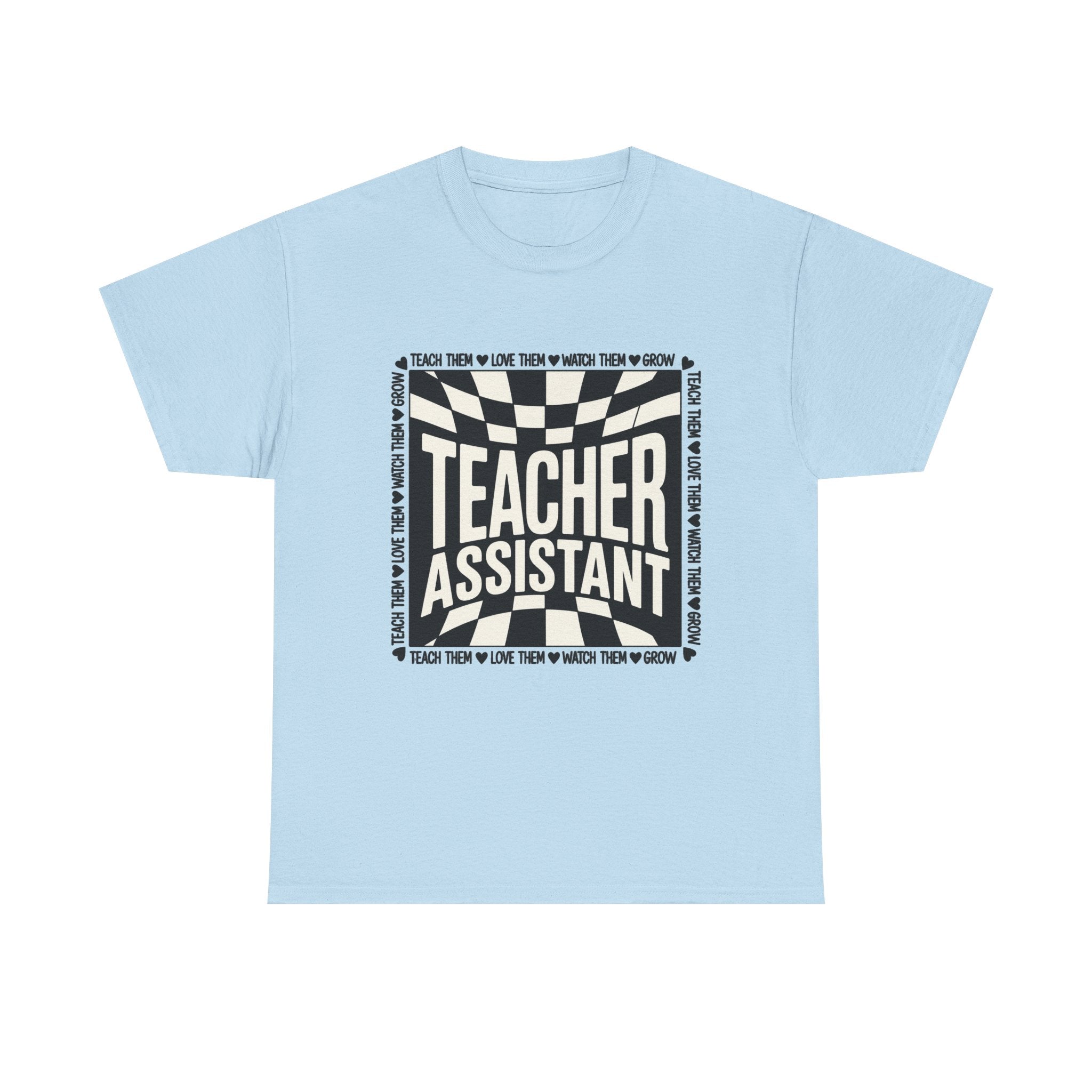 Teacher Assistant Retro Checkerboard Tee — Teacher Assistant Appreciation Shirt