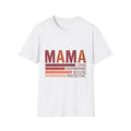 Mama Vintage Stripe T-Shirt — Loved, Hardworking, Selfless, Protective