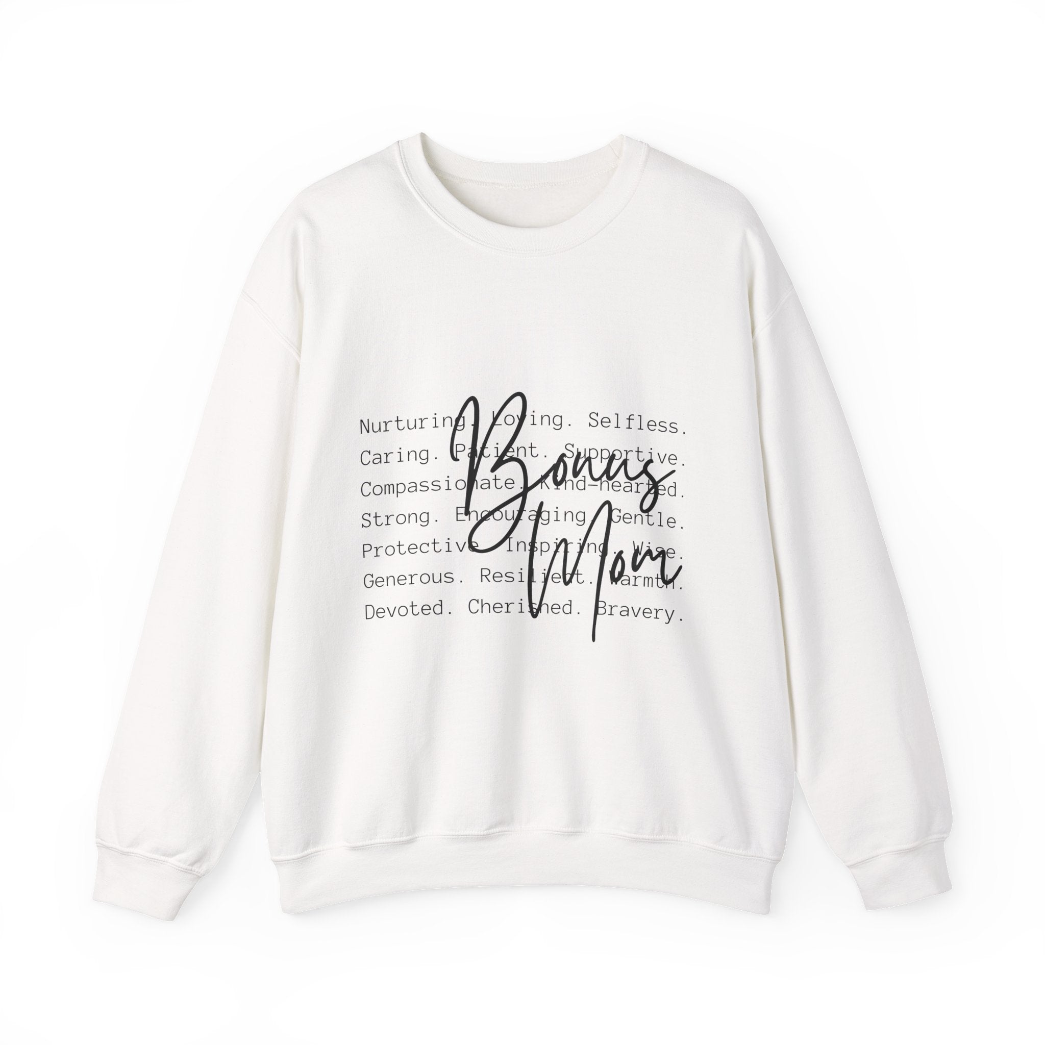 Brave Mom Crewneck Sweatshirt — Inspirational Mother Typography Pullover