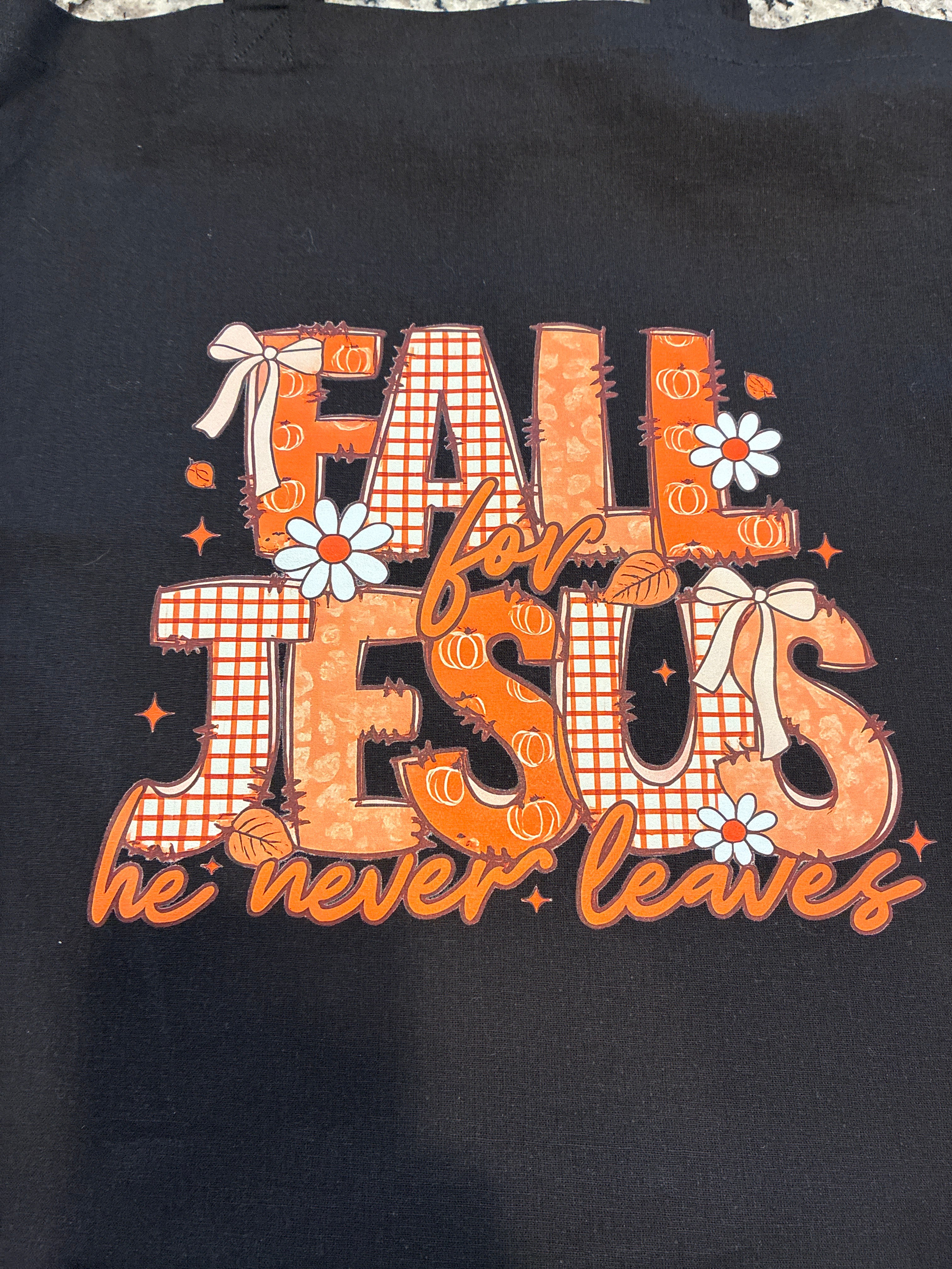 Fall For Jesus Blk Tote