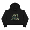 Love Like Jesus Cropped Hoodie — Christian Camo Faith Sweatshirt