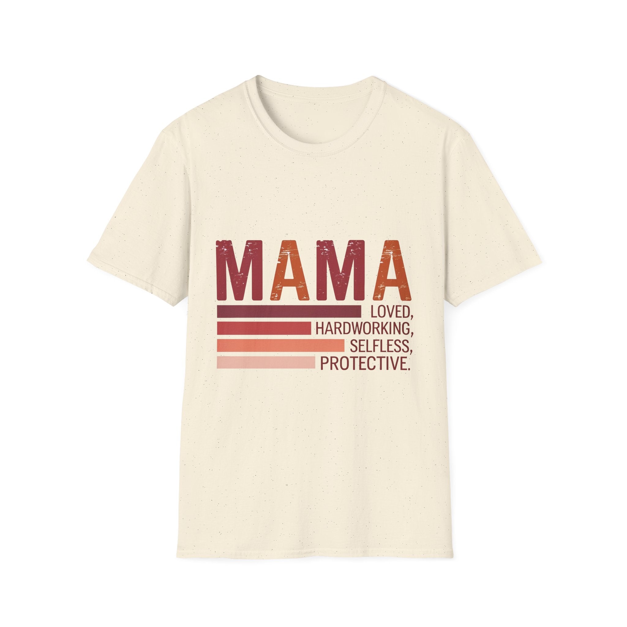 Mama Vintage Stripe T-Shirt — Loved, Hardworking, Selfless, Protective