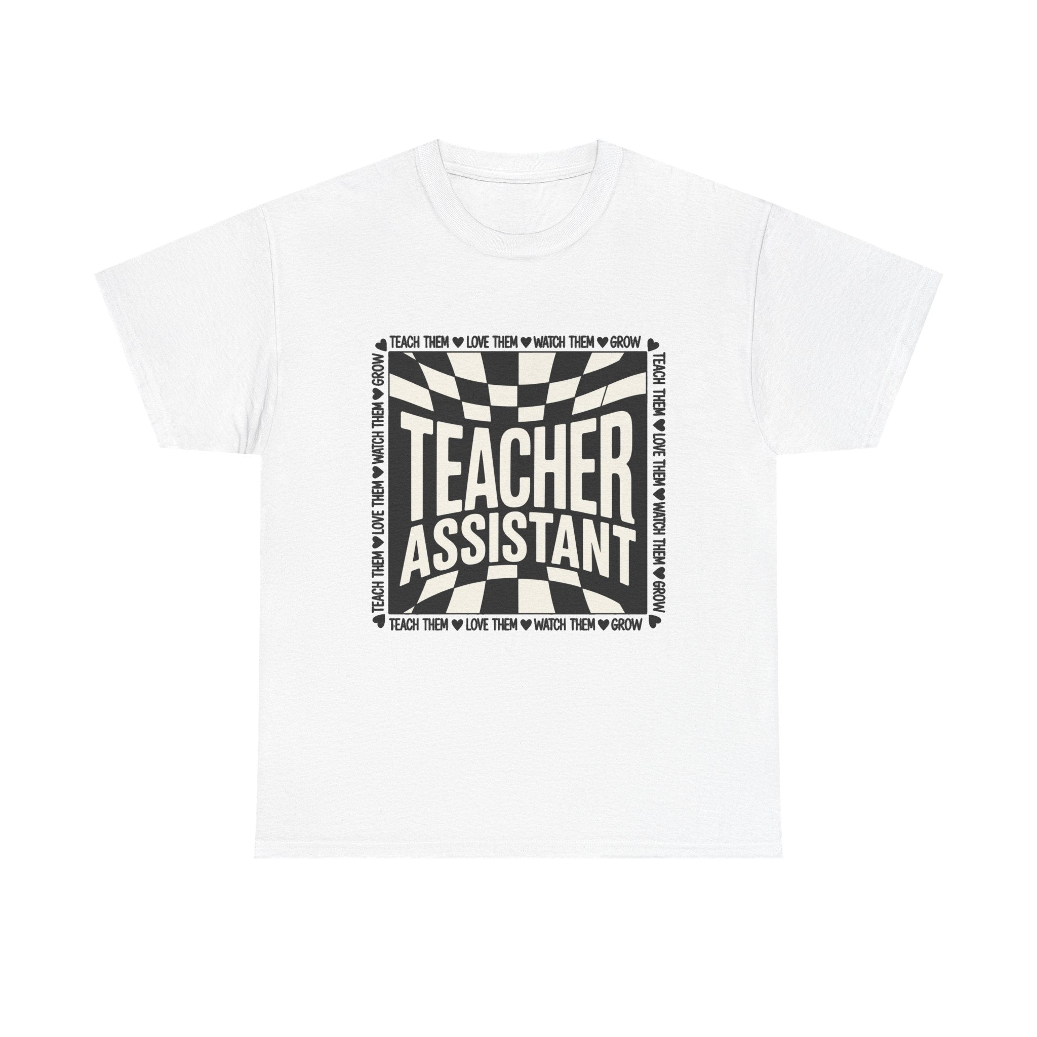 Teacher Assistant Retro Checkerboard Tee — Teacher Assistant Appreciation Shirt