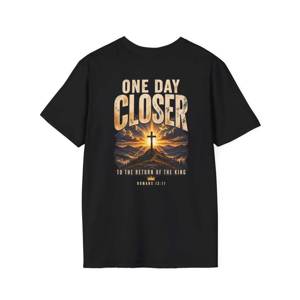 One Day Closer Cross T-Shirt — Faith-Inspired Inspirational Tee