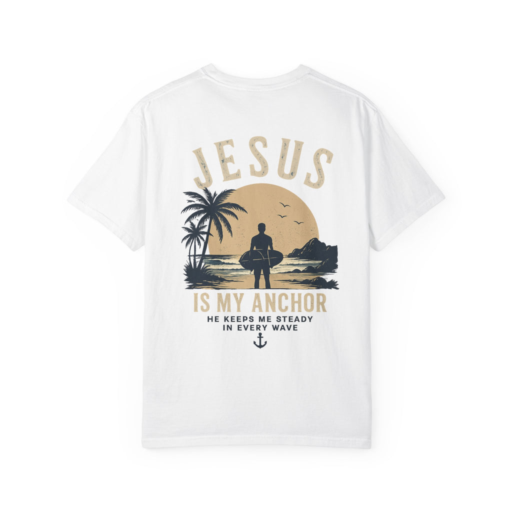 Jesus Is My Anchor T-Shirt — Christian Surf Sunset Tee