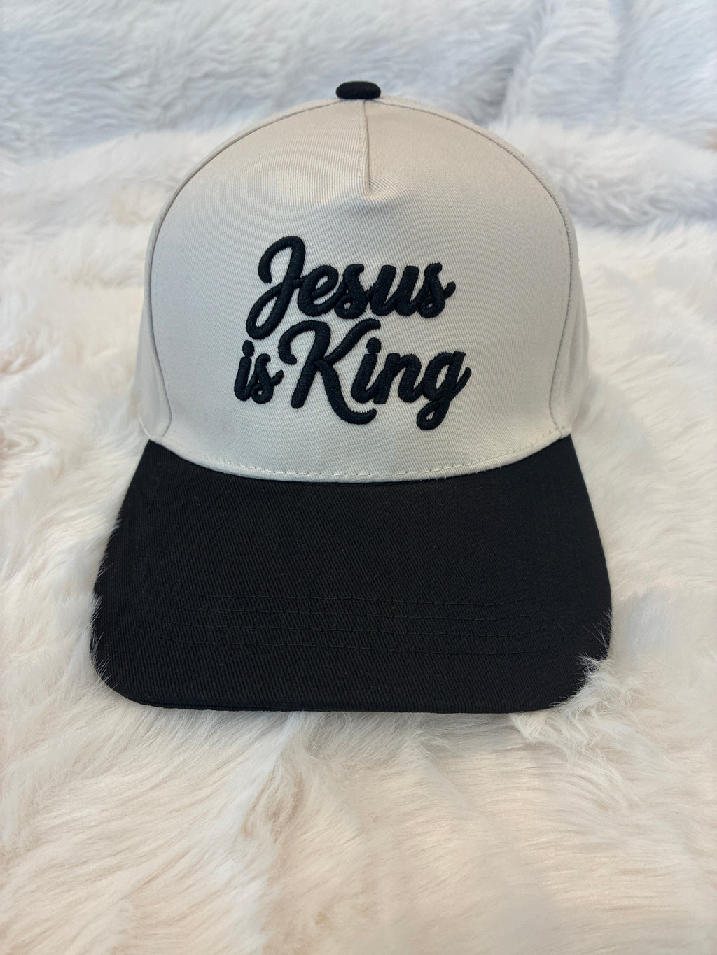 Jesus is King Two Tone Cotton Hat