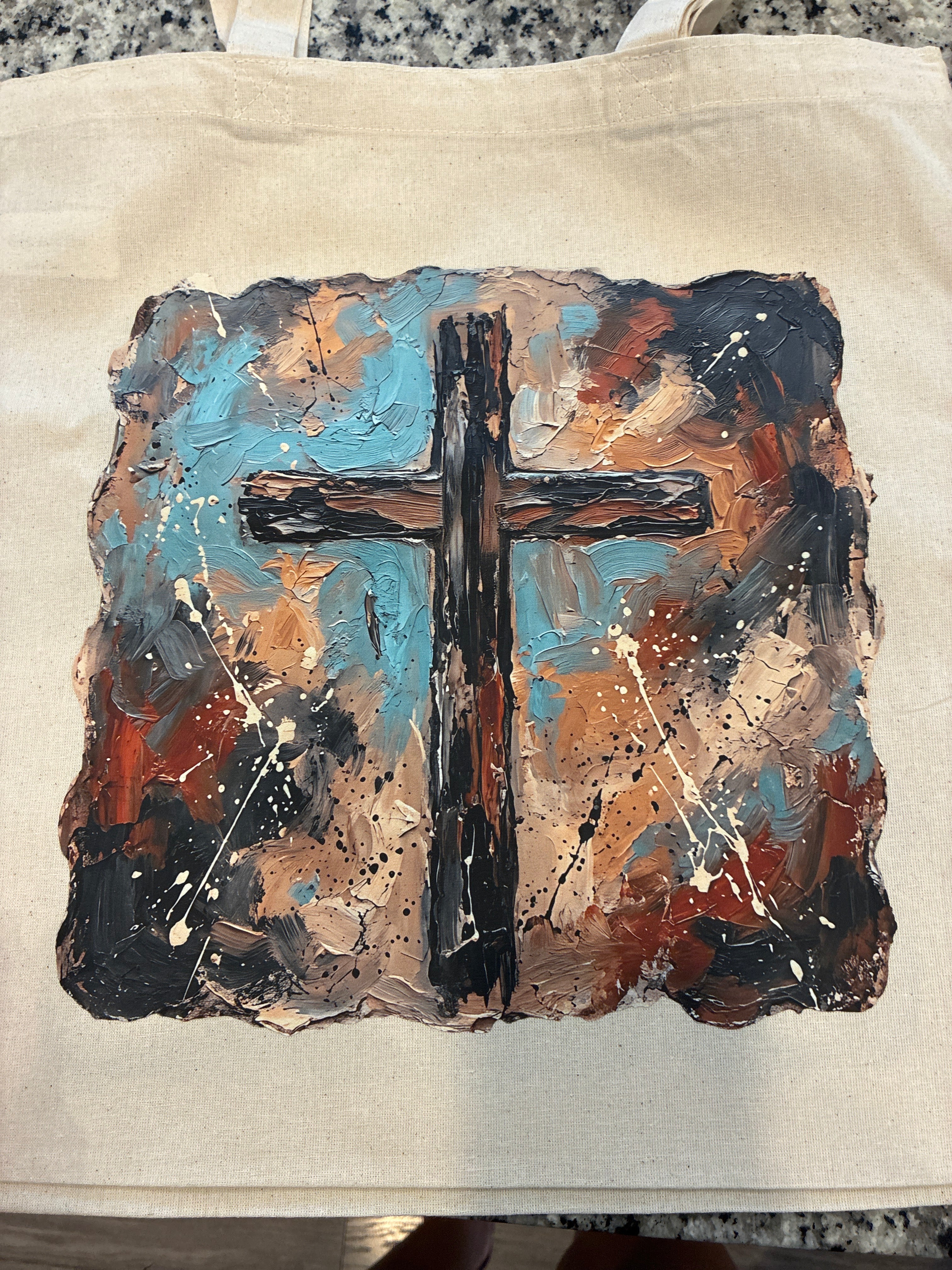 Painted Cross Tote