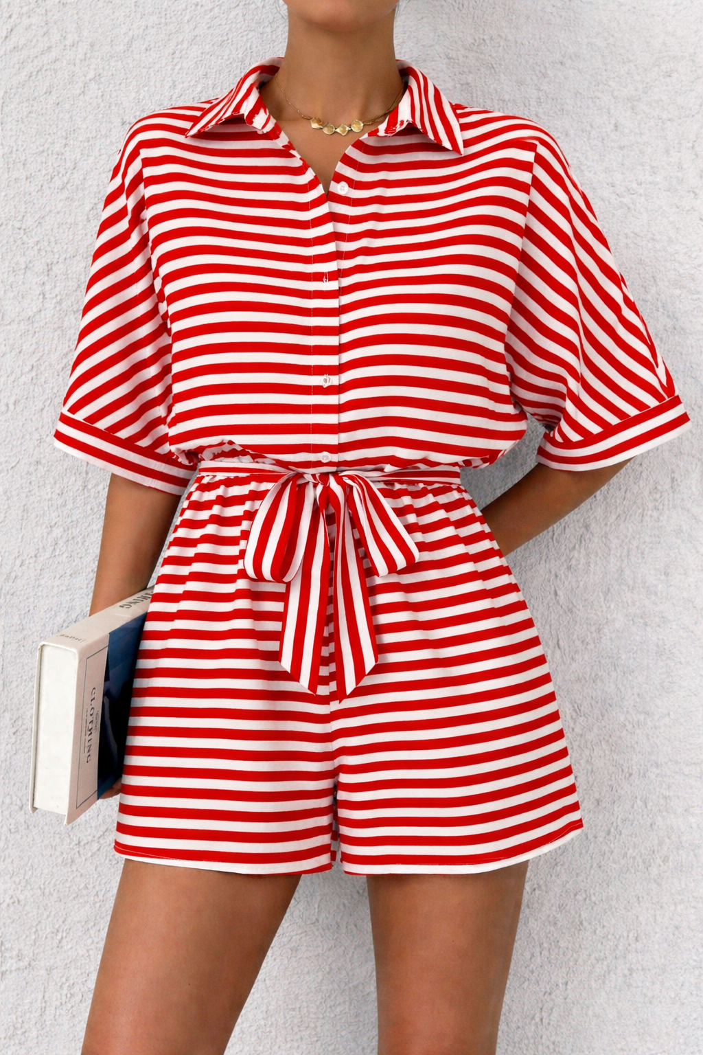 Calm Confidence Stripe Romper