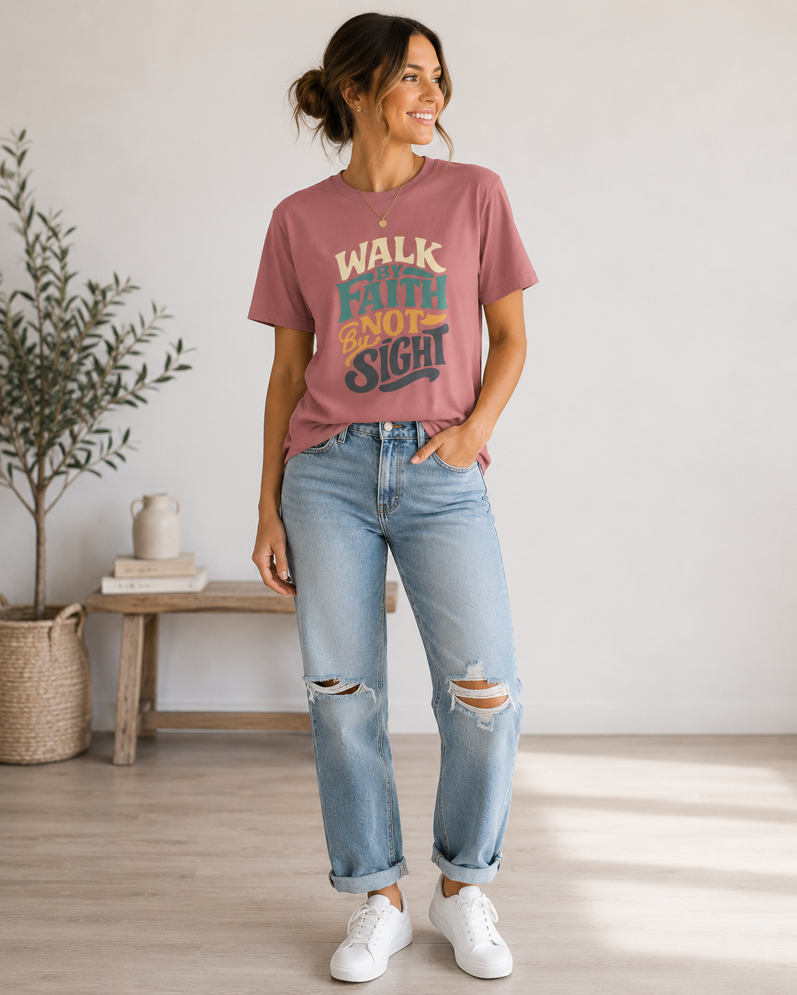Walk by Faith Christian Tee