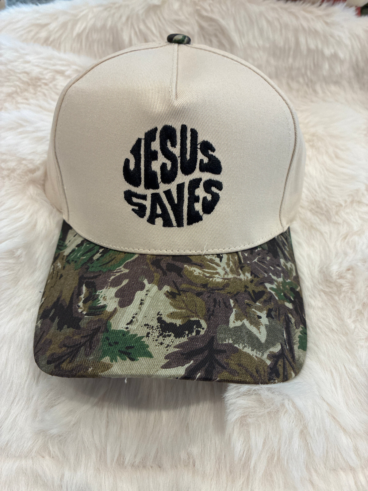 Jesus Saves Camo Hat