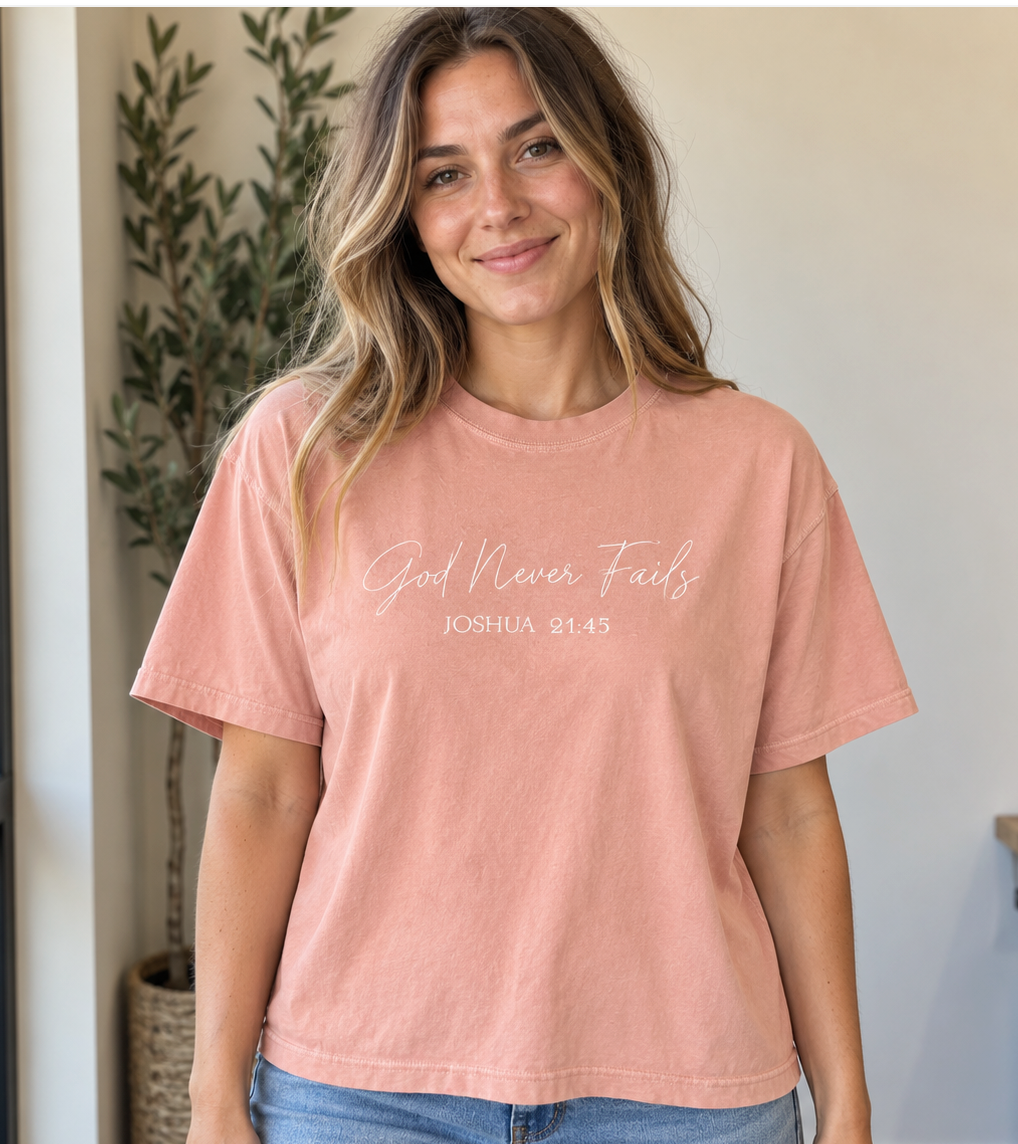 God Never Fails Boxy Tee