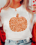 White Floral Pumpkin Custom Graphic Tee