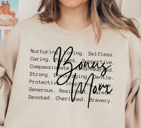 Brave Mom Crewneck Sweatshirt — Inspirational Mother Typography Pullover