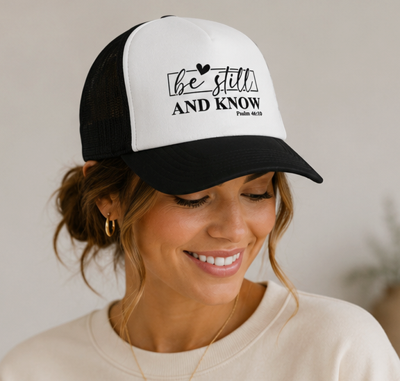 Be Still and Know Trucker Hat (Psalm 46:10)
