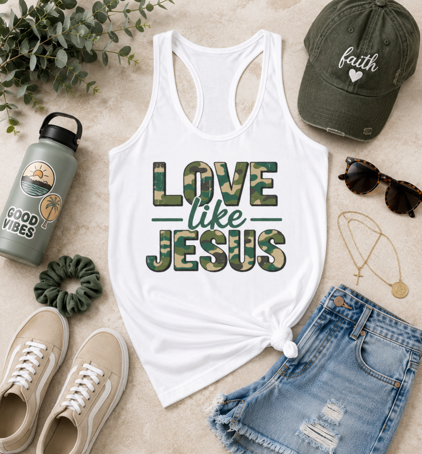 Love Like Jesus Racerback Tank — Inspirational Christian