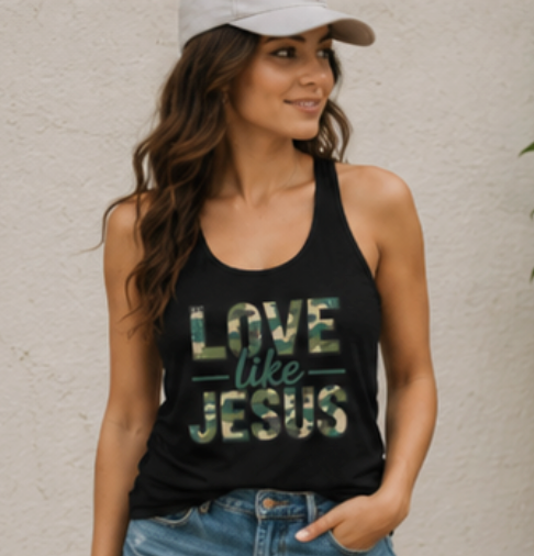 Black Jesus Loves Me Racerback Tank